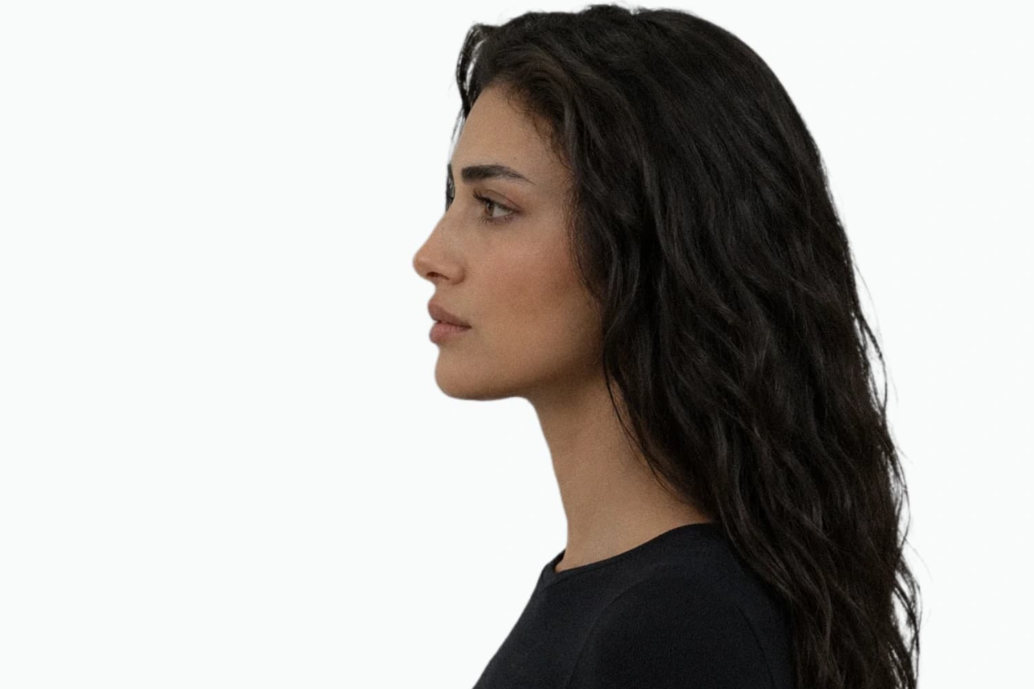 Profile portrait identifying the nasal and oral breathing routes