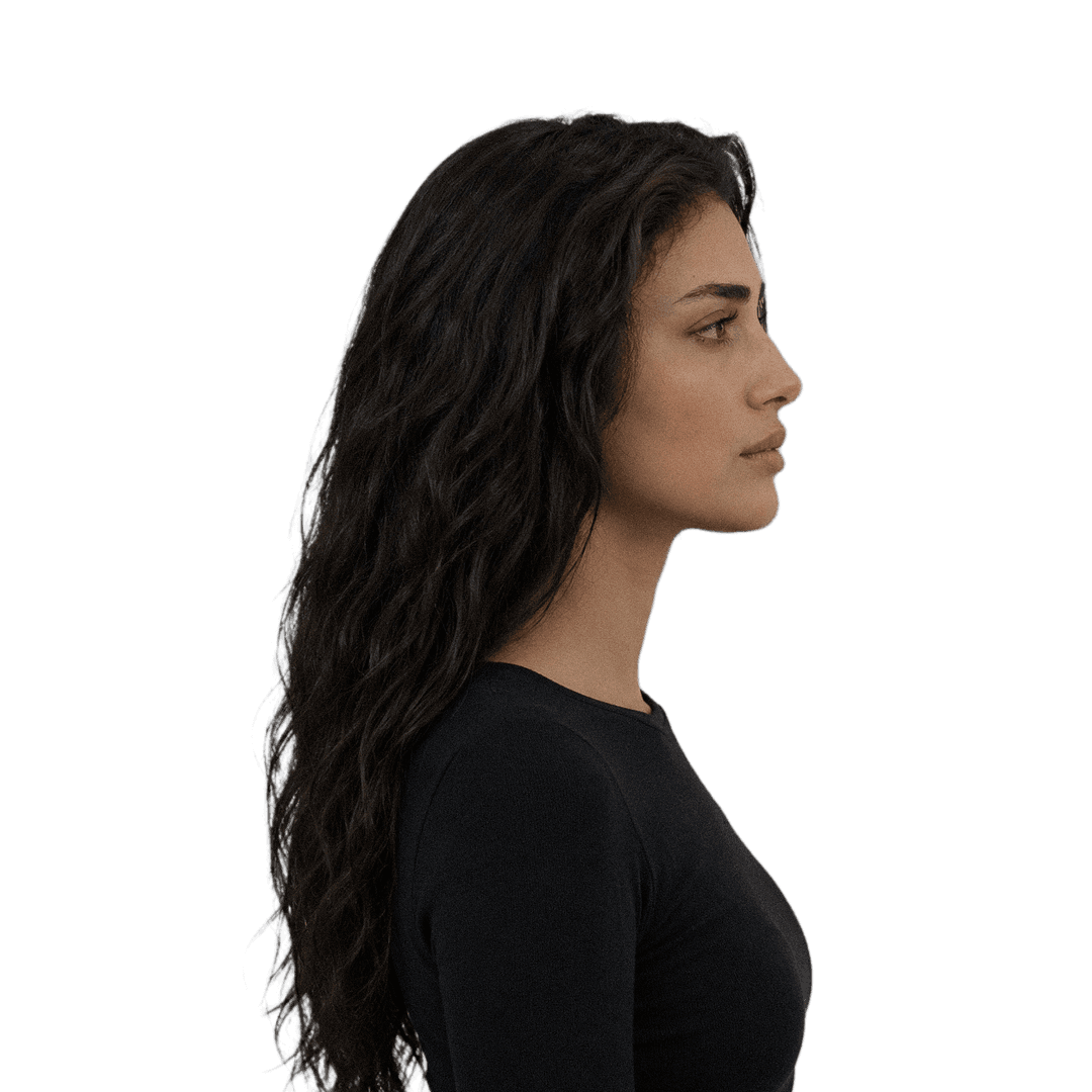 Profile facial projection analysis