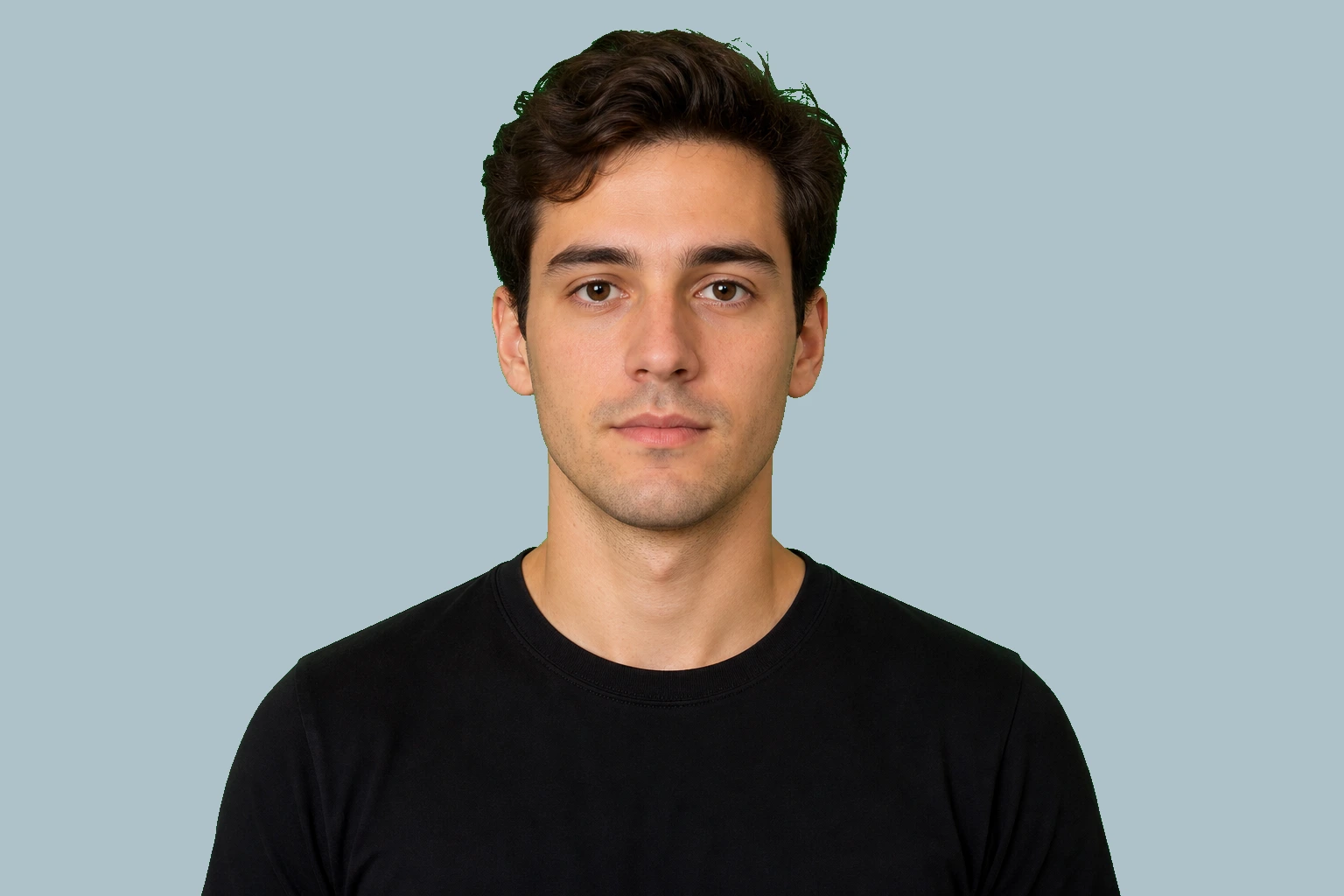 Front-facing facial feature analysis preview