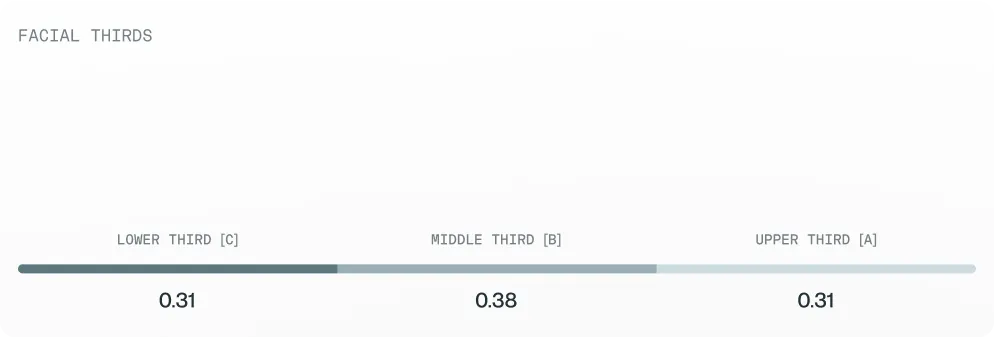 Facial thirds