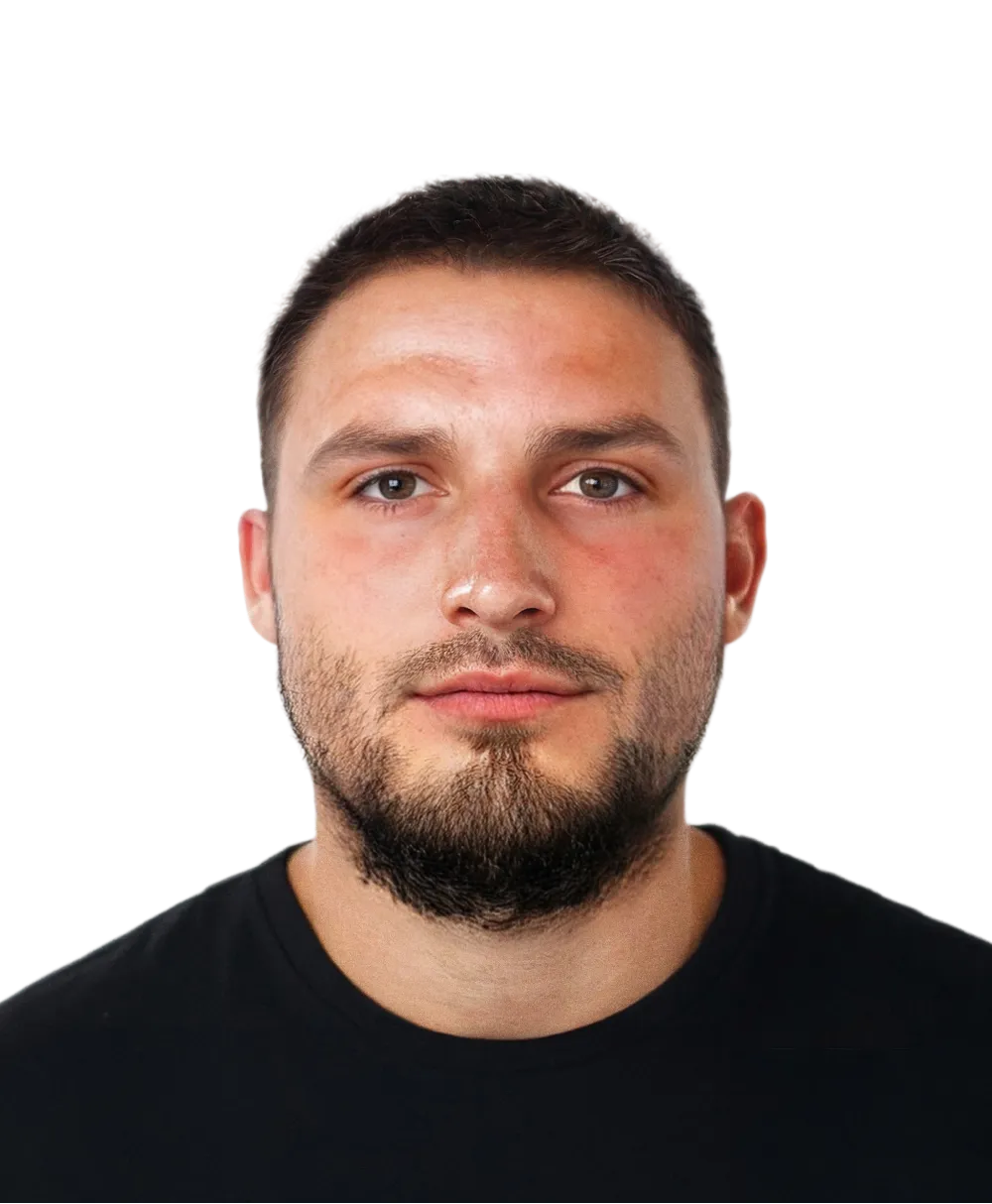 Man transformation before